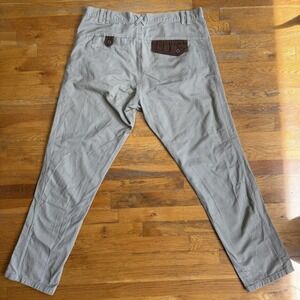 Winston Big & Tall Khaki Chino Pants Mens 42x38 Brown Flat Front Cotton Stretch